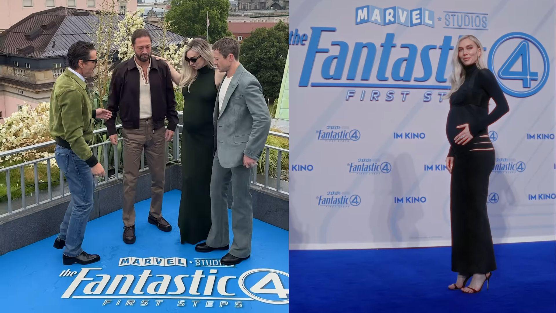 神奇4俠｜《神奇4俠：英雄第一步》世巡宣傳大玩復古風 「隱形女俠」雲妮莎卻比挺巨肚柏林行藍地毯