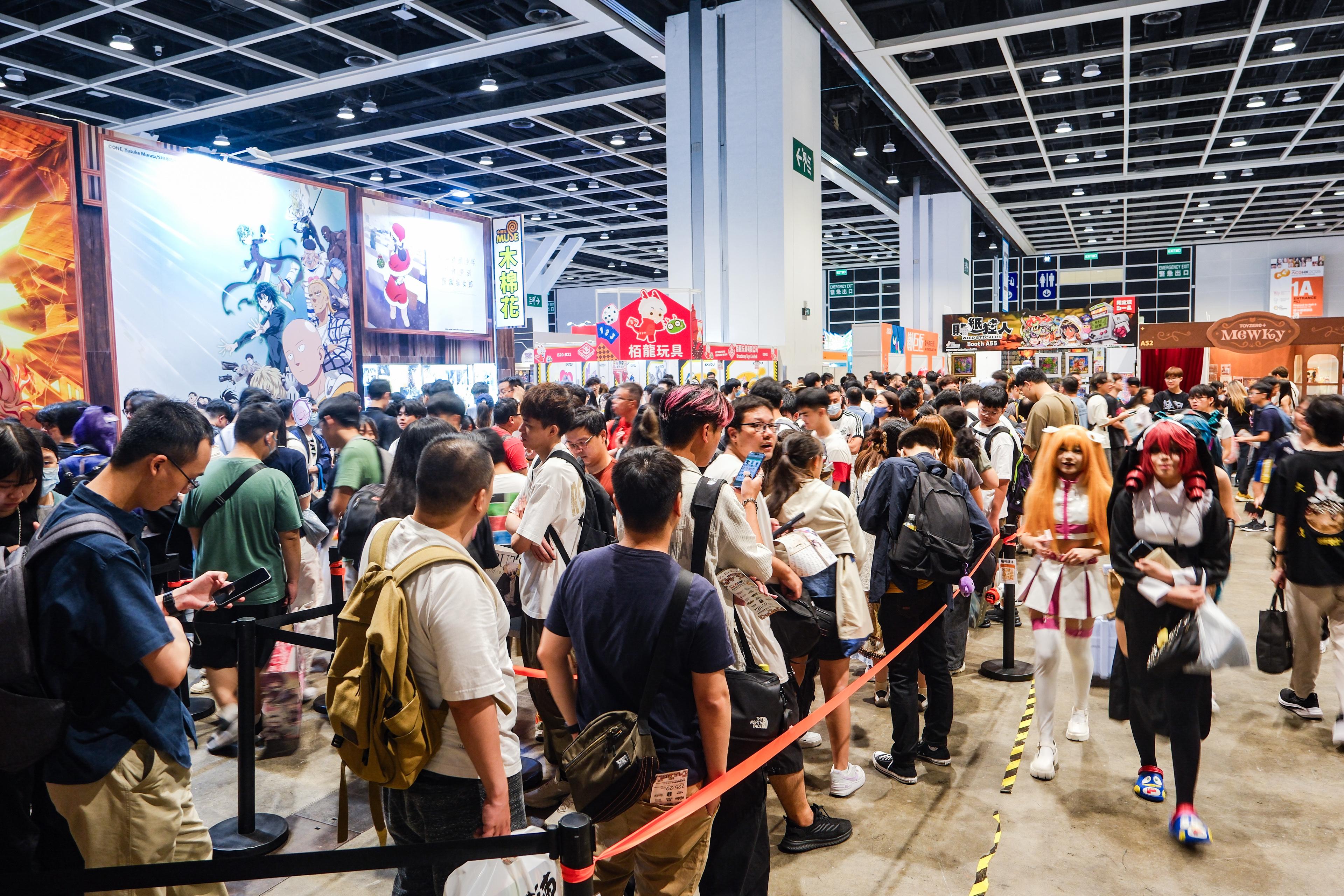 最後一日在灣仔會展舉行的香港動漫電玩節，上午10時至下午8時開放。(中通社資料圖片)