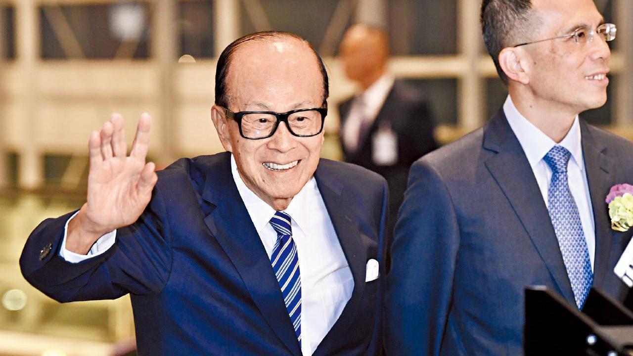 李嘉誠李澤鉅｜長和。(資料圖片)