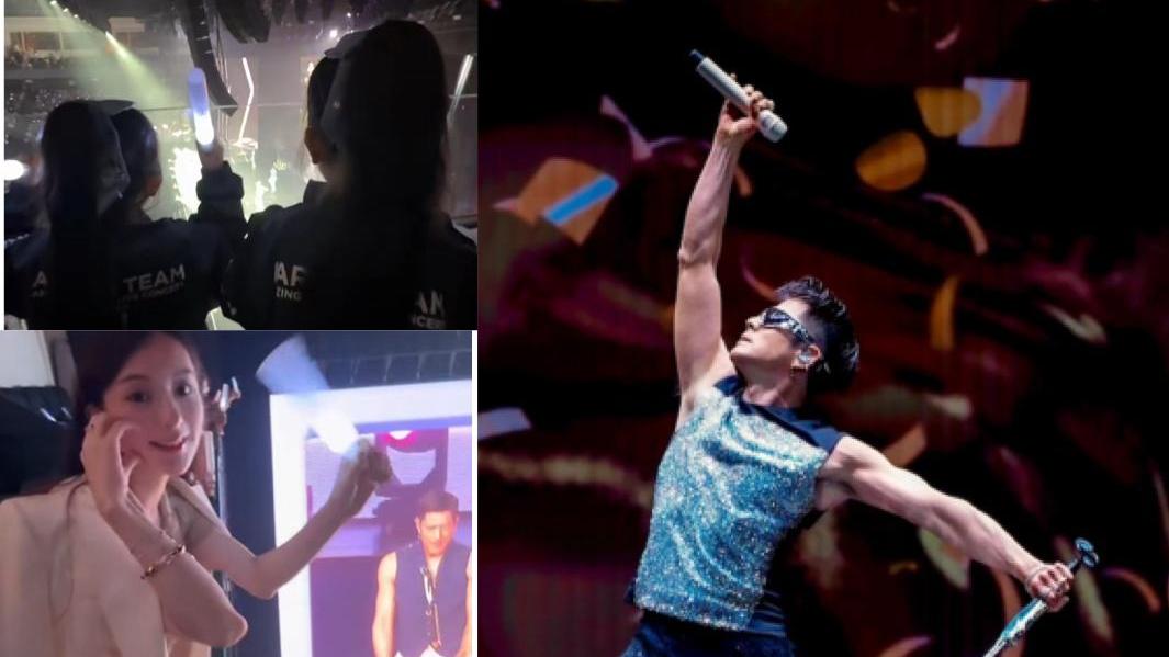 郭富城澳門演唱會 方媛佗B帶一對鐵粉女兒捧場