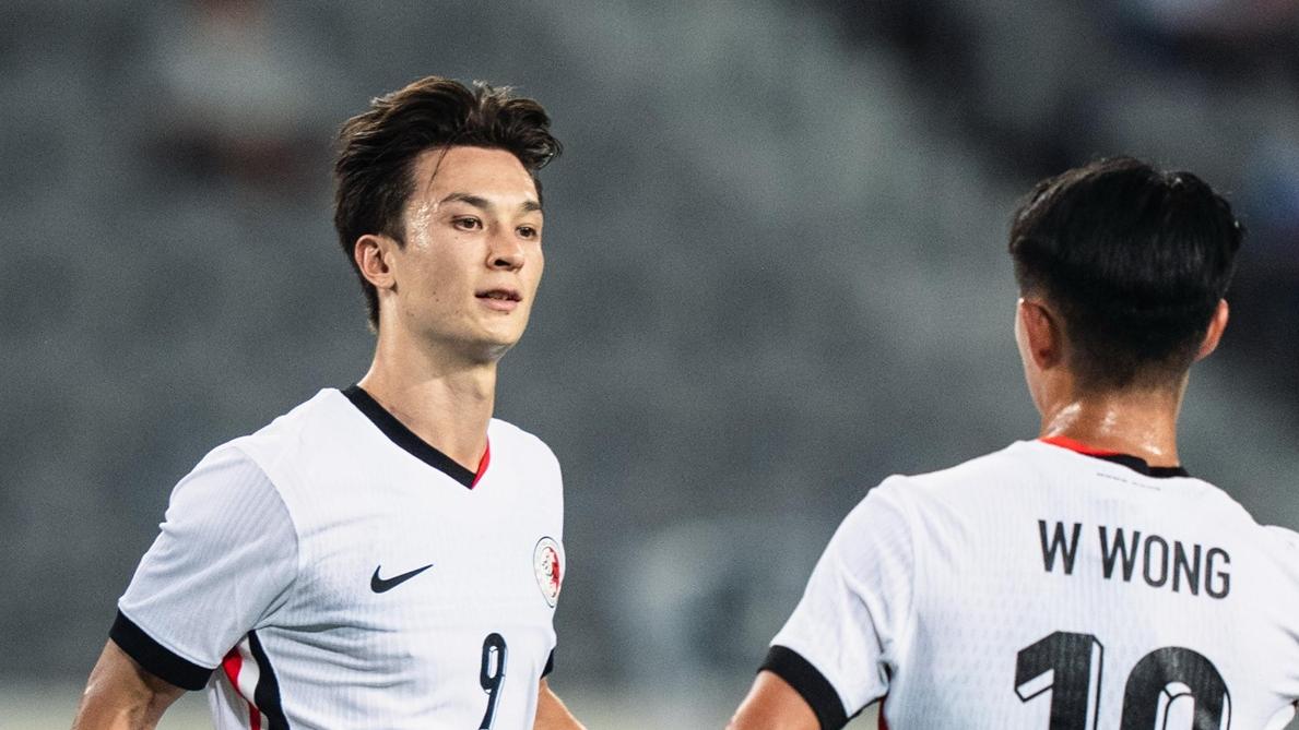 安永佳下半場為香港隊取得入球。(香港足總圖片)