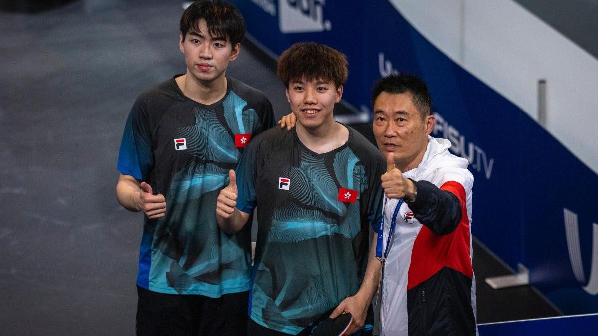 世大運｜陳顥樺/姚鈞濤乒乓男雙決賽挫日本組合  香港隊今屆第二金