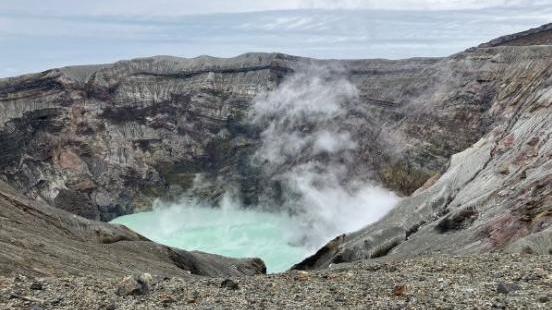 熊本縣阿蘇山是一座活火山。（圖／NNN）