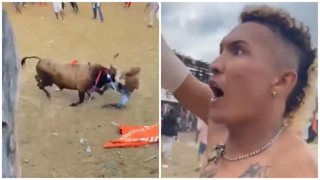 再有公牛絕地反擊，鬥牛士被牛角頂飛失血過多致死。(X)