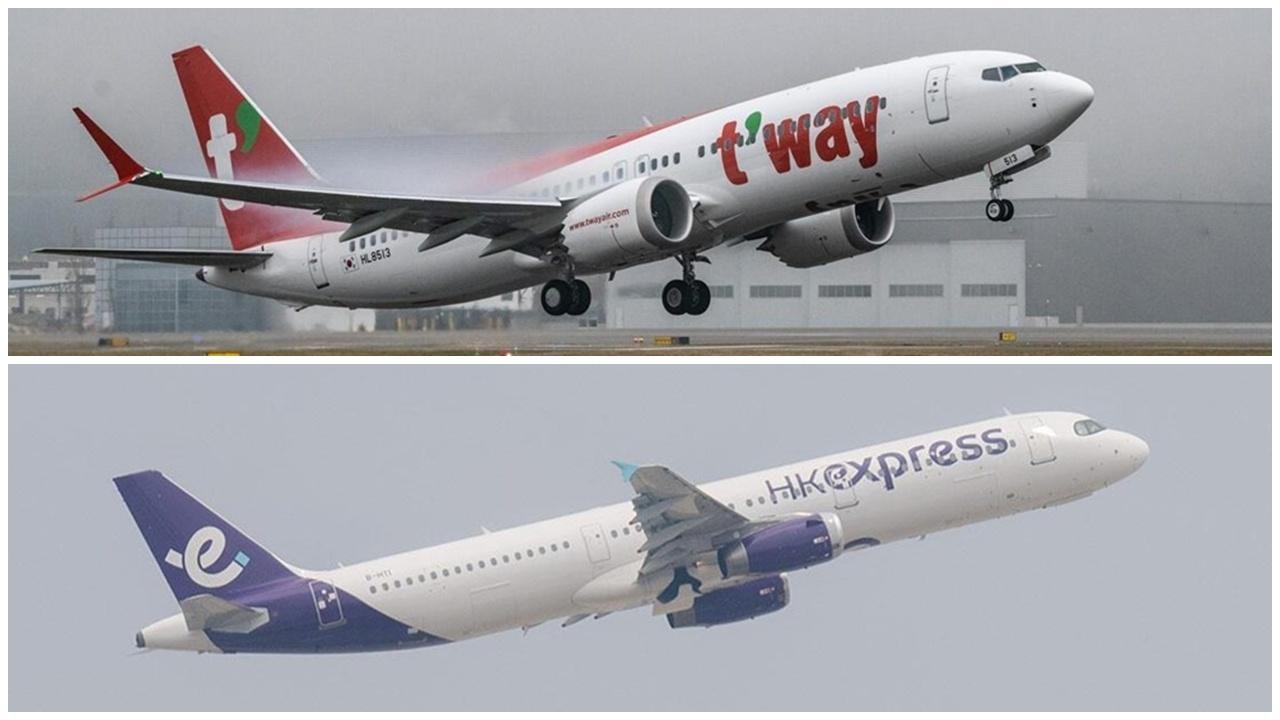 兩架本港飛南韓客機1小時內先後故障，均安全折返香港機場。