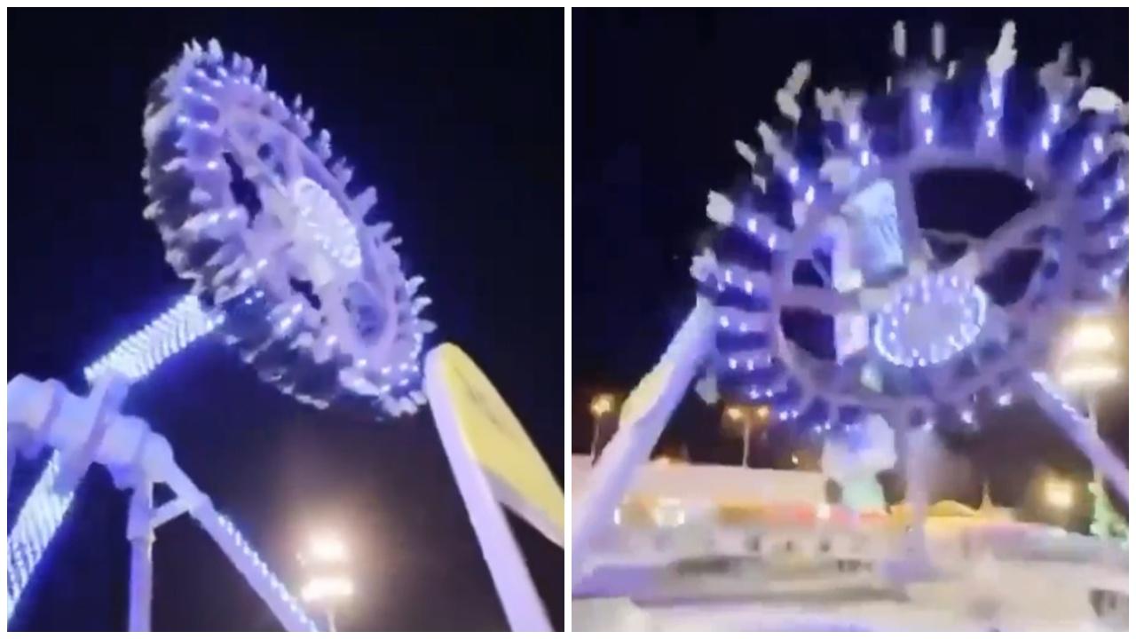 遊樂場360度大擺錘「斷柄」，數十人齊墮地3命危。(X)