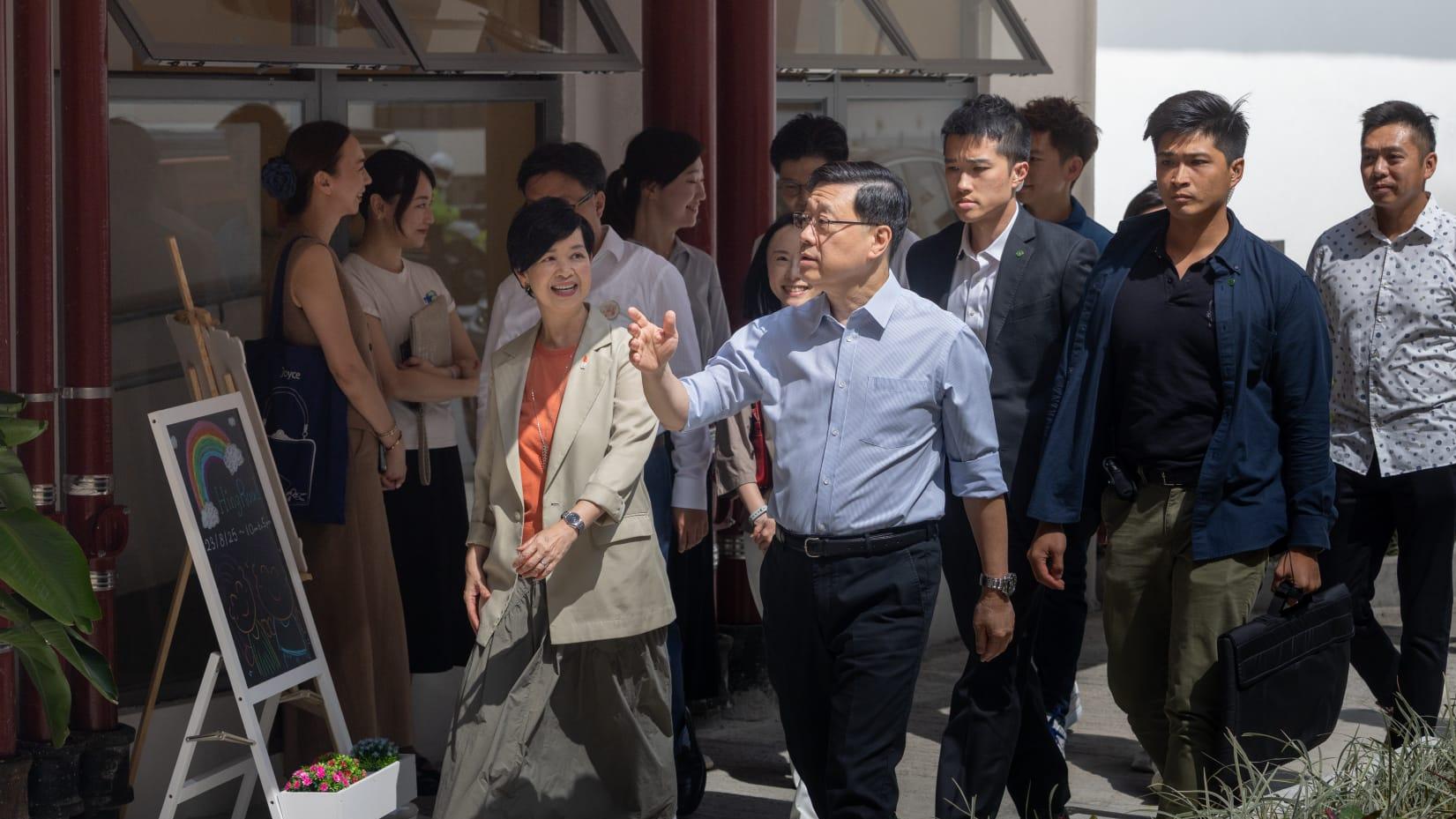 李家超指高才通計劃成功，對社會有貢獻(蘇文傑攝)