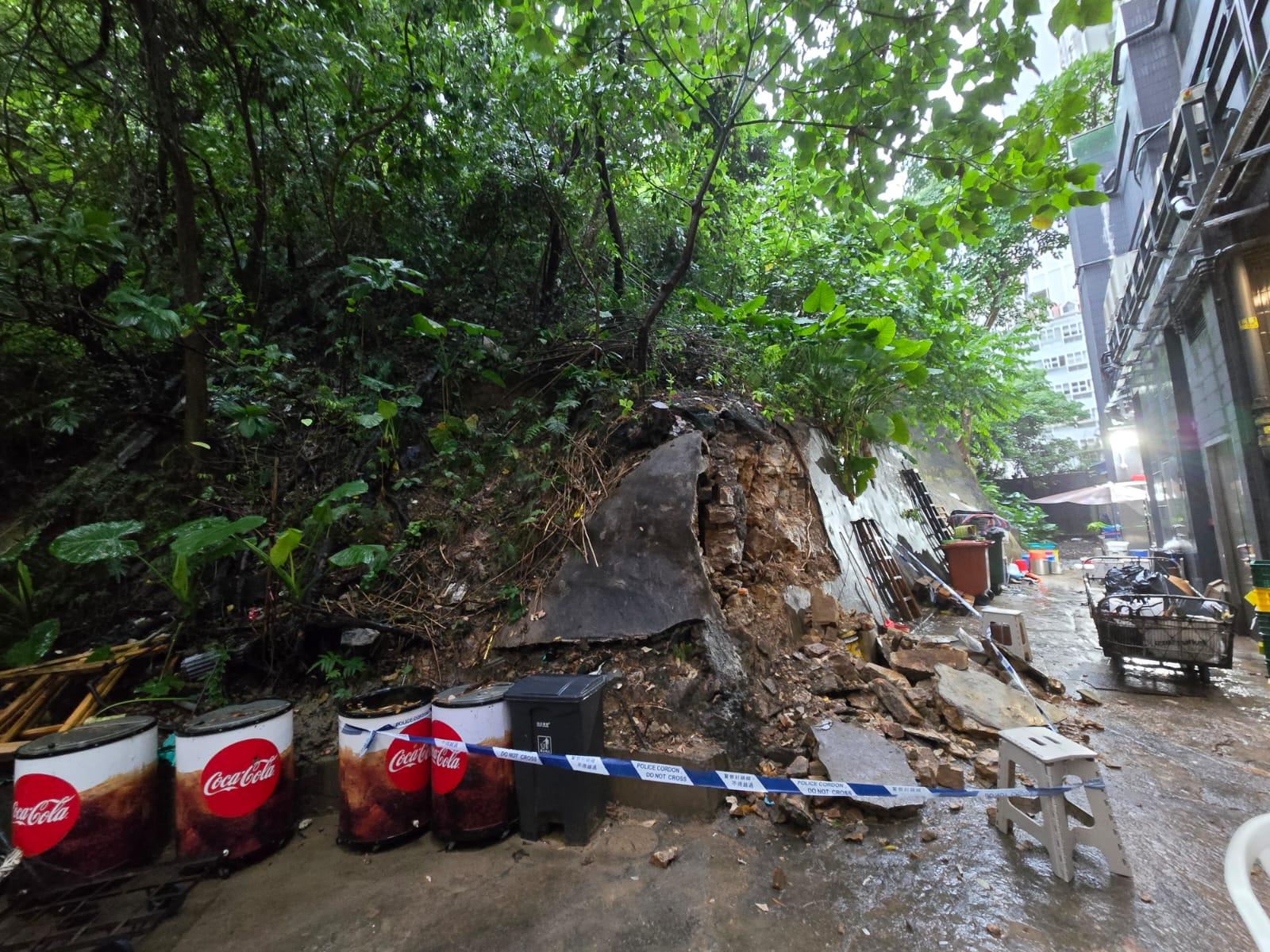土木工程拓展署表示鴨脷洲發生了一宗山泥傾瀉。(土力場fb)