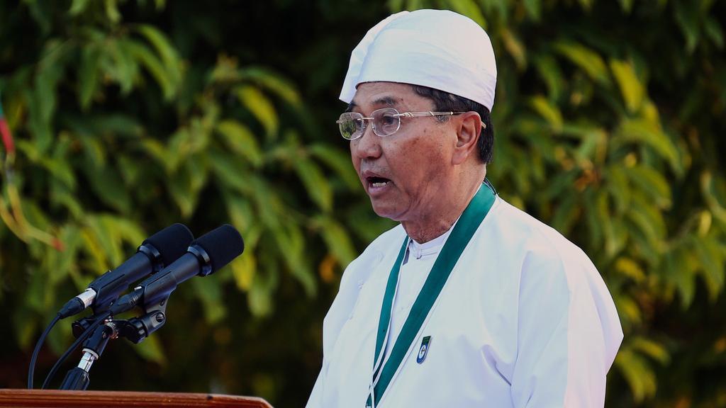 緬甸前代總統敏瑞。(美聯社)