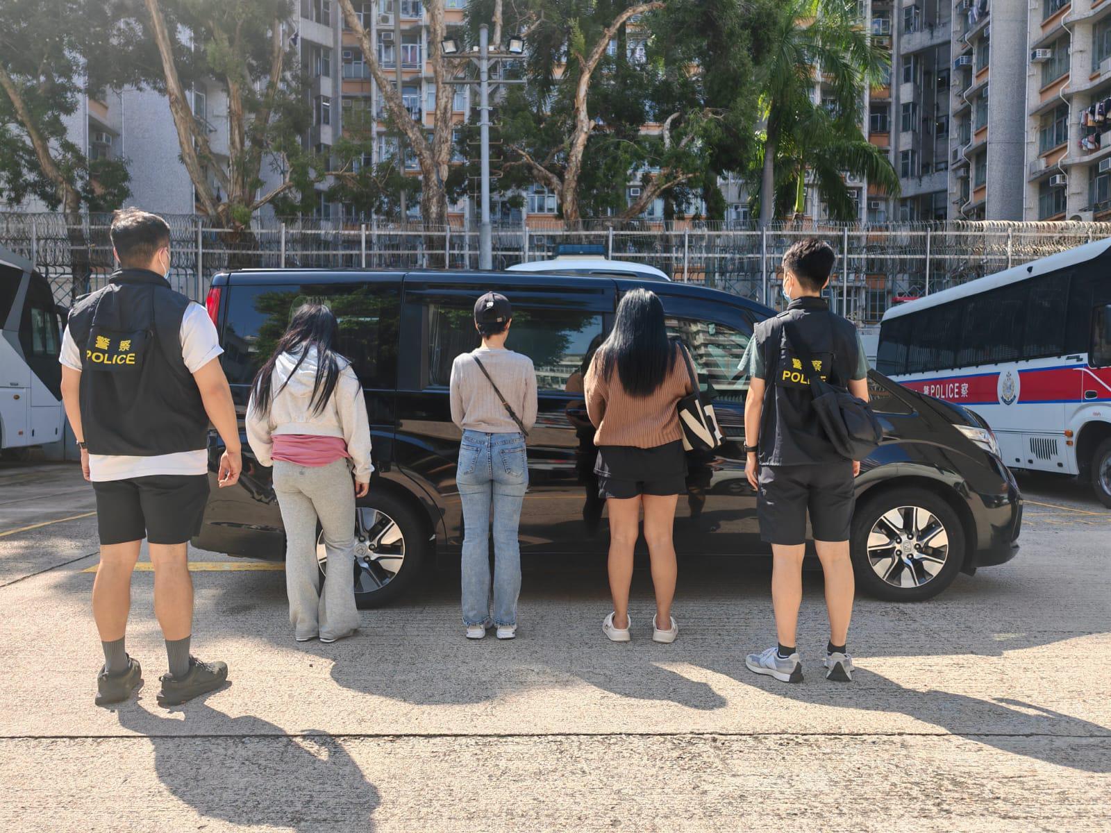 警深水埗搗淫窟拘3泰籍女，介乎20至40歲。(警方圖片)