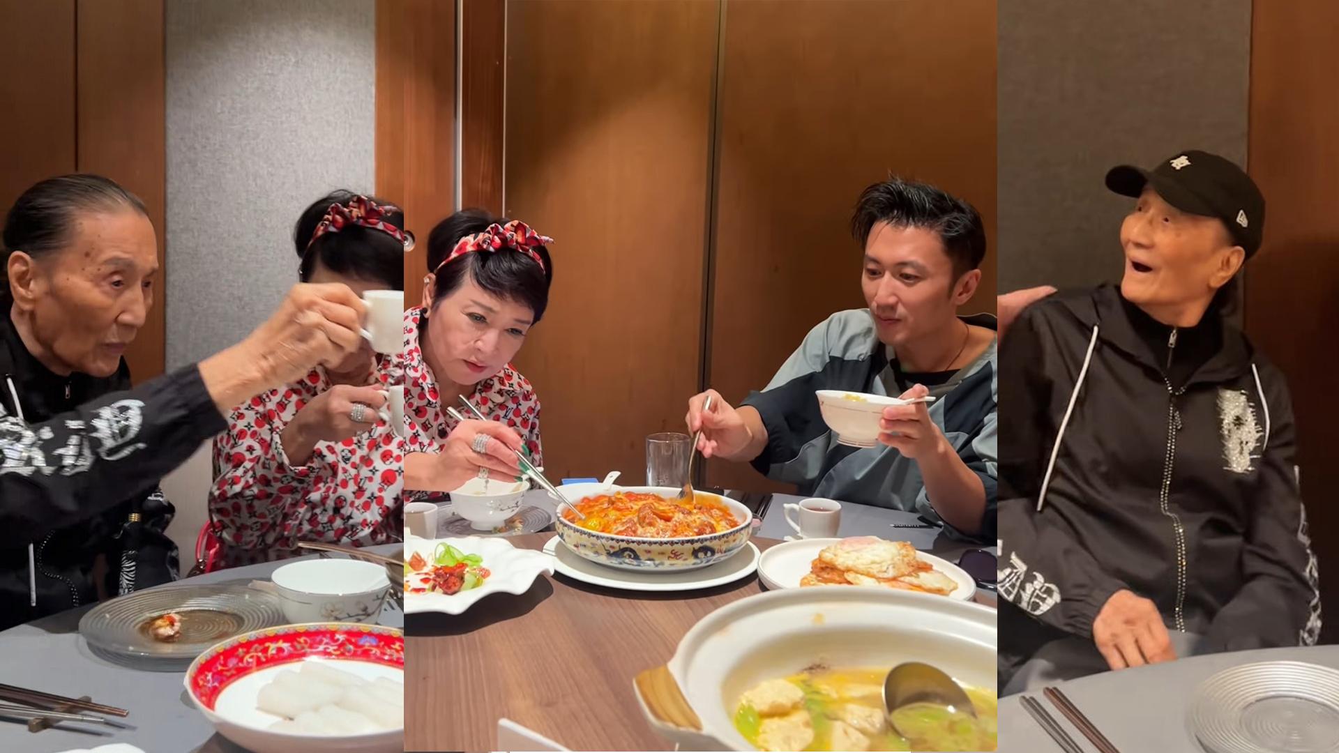 謝霆鋒45歲生日帶父母食好西 謝賢除眼鏡跟主廚打招呼