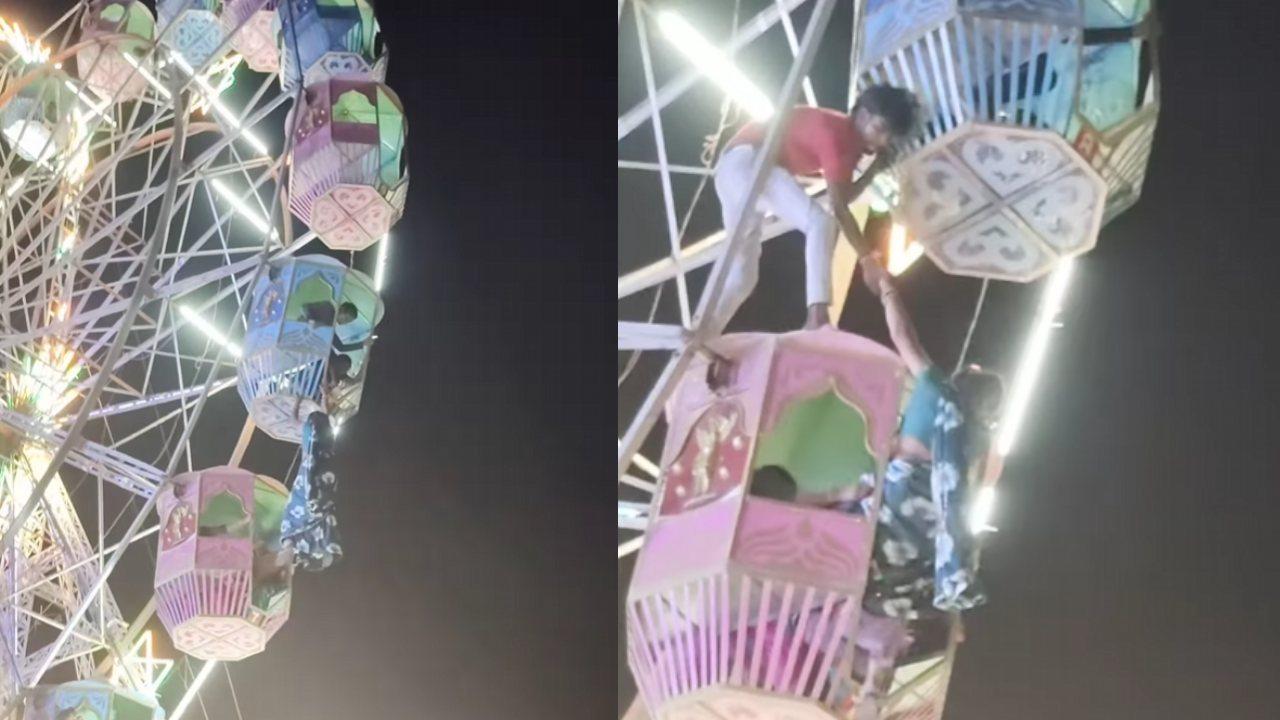 印度女乘摩天輪命懸半空 工作人員「零裝備」英雄救美（有片） 