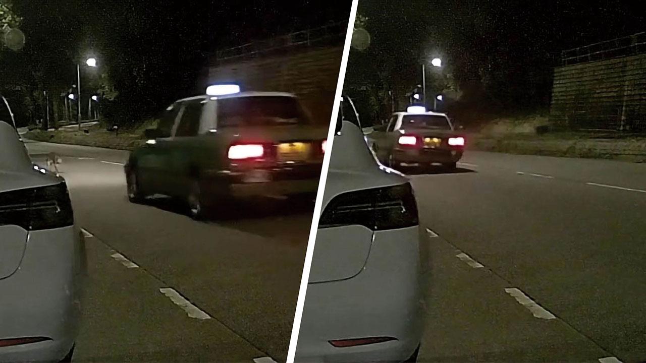 車Cam直擊|大埔野豬路中心捱撞兼被輾過 新界的士據報涉不顧而去 (有片)
