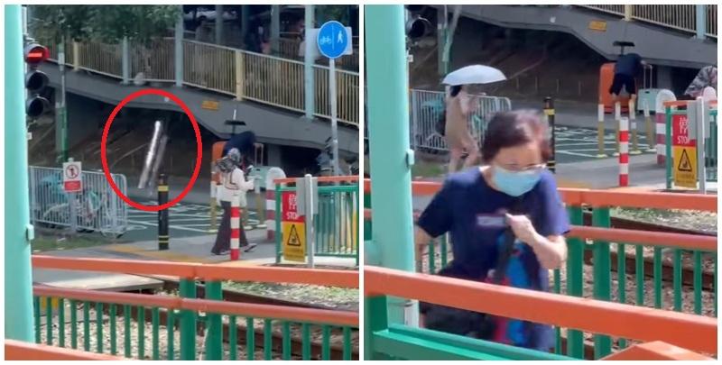 有屯門居民拍攝到疑落雹片段。（「屯門友」影片截圖)