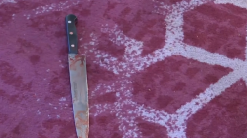 黃大仙豪苑商場一名男子被人持刀襲擊，肚部受刀傷送院，警方在附近拘捕涉嫌傷人女子。(有線新聞畫面)