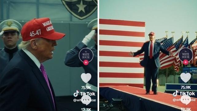 白宮TikTok帳戶@whitehouse首發影片畫面。(互聯網)