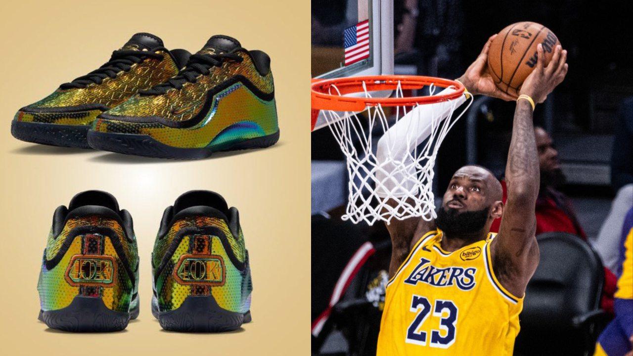 NBA｜勒邦占士（LeBron James）推40K Gold新鞋紀念4萬分　「永遠的王」廣告捱轟