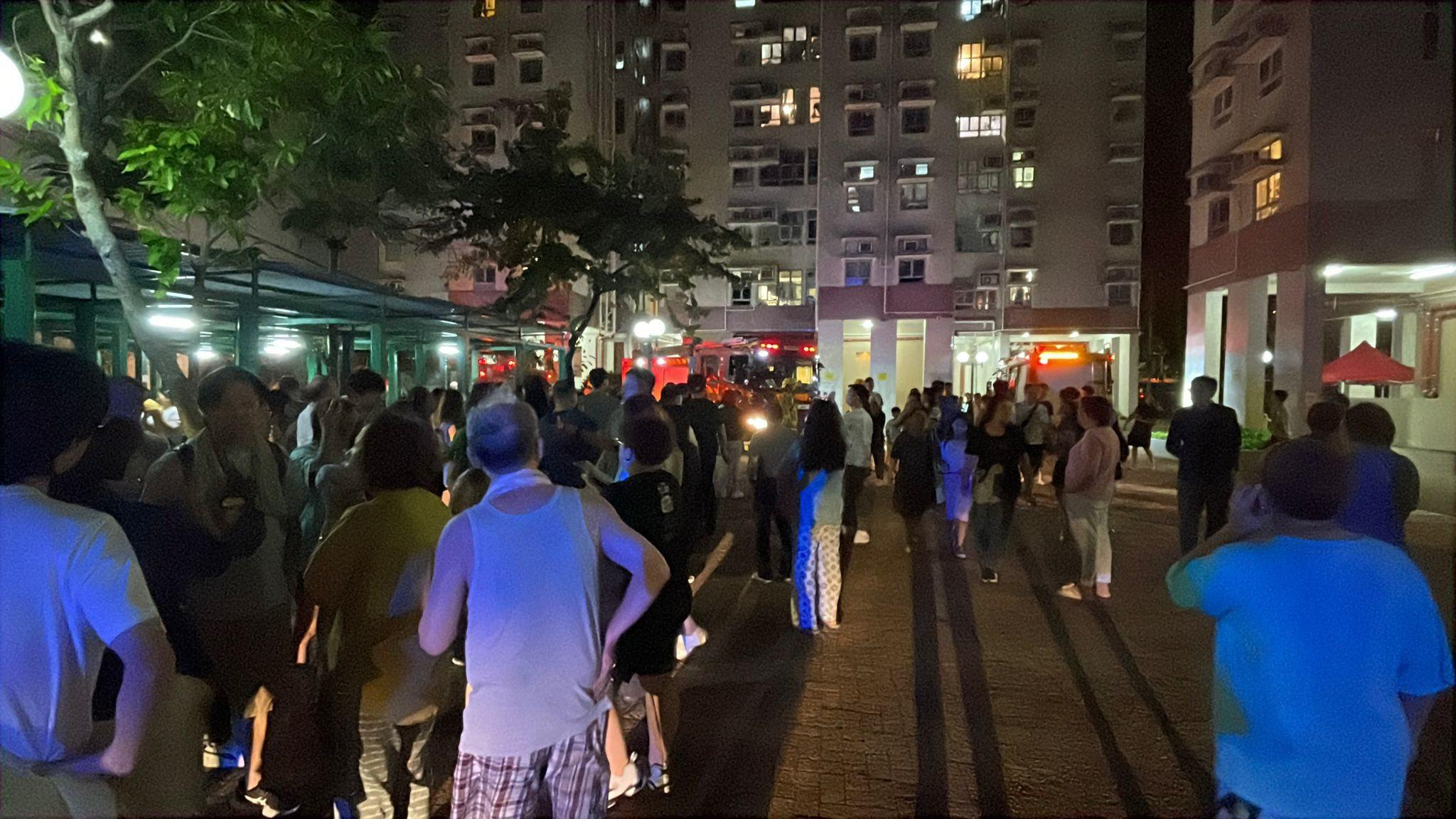 大埔富雅花園發生火警。（fb「大埔區議員羅曉楓」圖片）