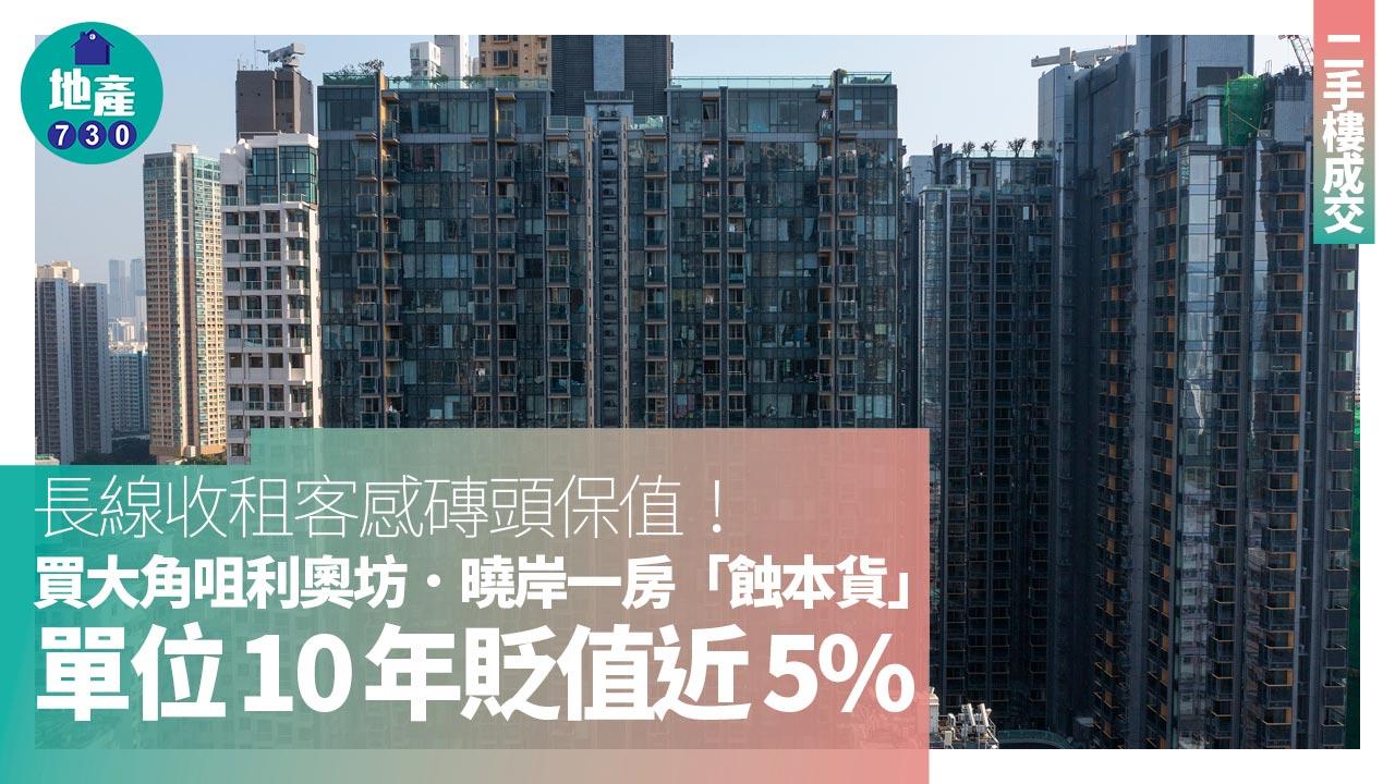 長線收租客感磚頭保值！買大角咀利奧坊．曉岸一房「蝕本貨」 單位10年貶值近5%｜二手樓成交