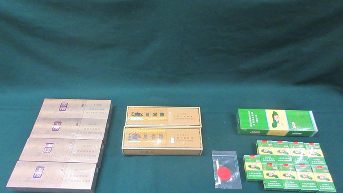 圖示檢獲的未完稅香煙。（政府新聞處圖片）