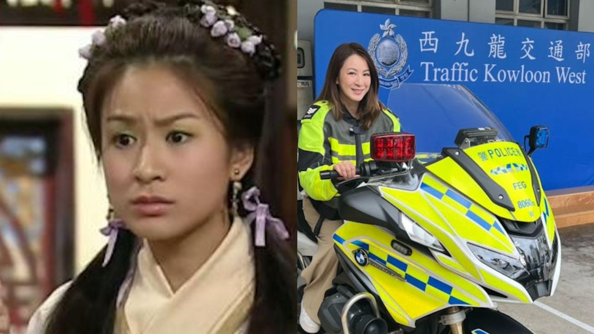 TVB御用丫鬟李焯寧投身政界化身交警 自豪坐鐵馬影相留念