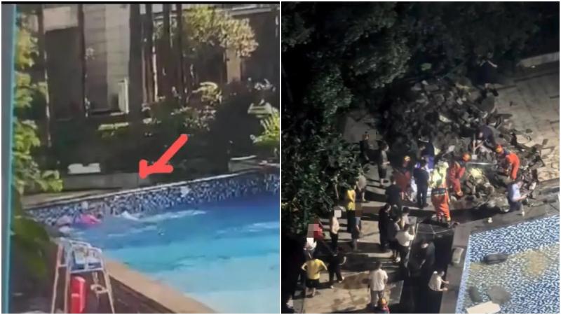 網傳閉路電視畫面。（圖／翻攝《瀟湘晨報》）