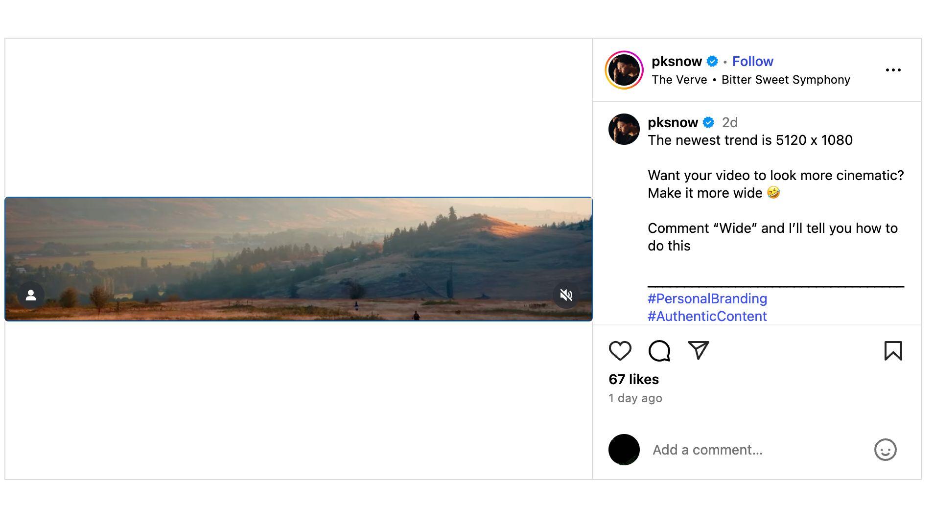 IG新功能｜Reels支援5120x1080比例　超廣角畫面更富電影感