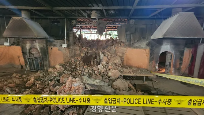 南韓京畿道楊州市一間炭窯汗蒸幕內部發生氣體爆炸，造成至少28人受傷(網上圖片)