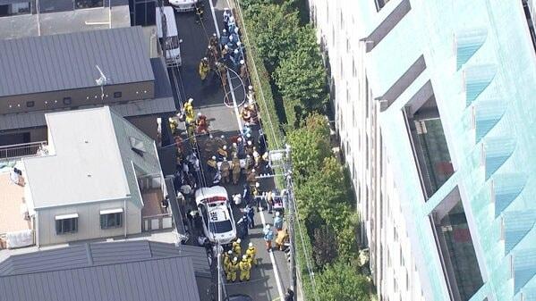 東京發生蒙面人噴胡椒噴霧襲擊事故。(FNN新聞圖片)