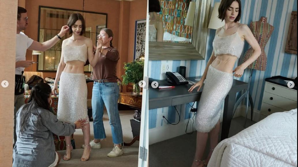 Lily Collins出席Calvin Klein騷   纖細腰肢馬甲線獲力讚