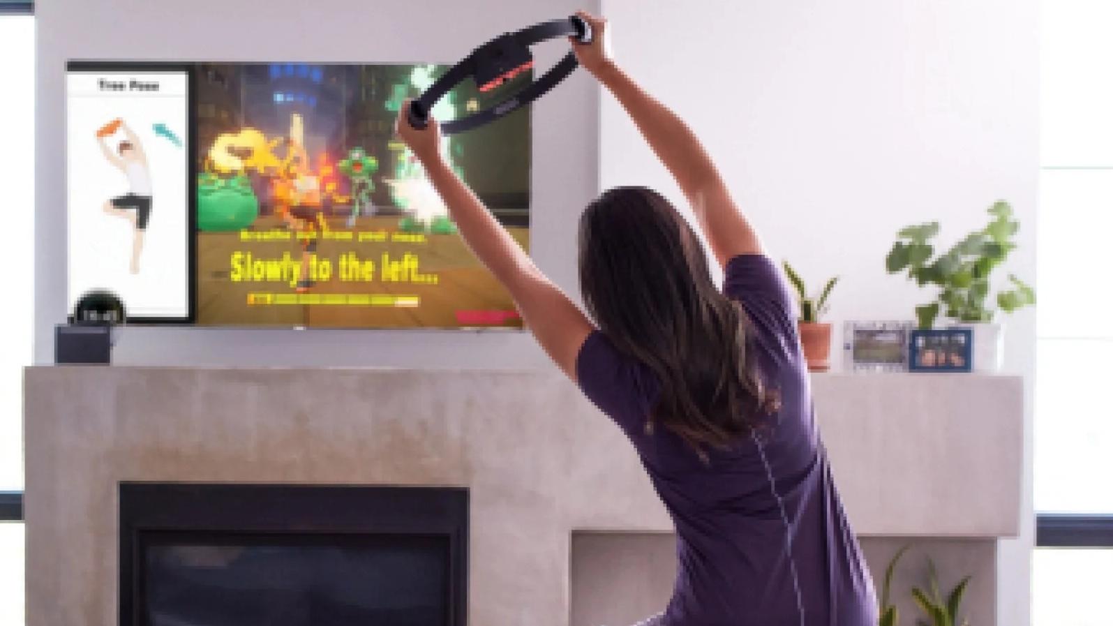 任天堂Switch互動健身遊戲「健身環大冒險」(Ring Fit Adventure)。(互聯網)