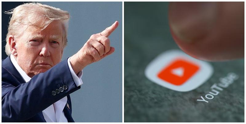 影片分享平台YouTube母公司同意，就2021年國會暴動後封鎖美國總統特朗普的帳戶，支付2450萬美元（約1.91億港元）和解金，以結束相關的法律爭議。(路透社資料圖片)