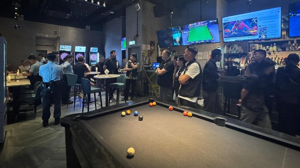 動員600警力反黑，突擊巡查多處拘捕多人。(警方相片)