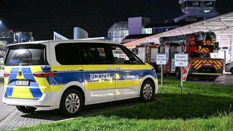 慕尼黑機場發現不明無人機，暫停航班升降。(AP)