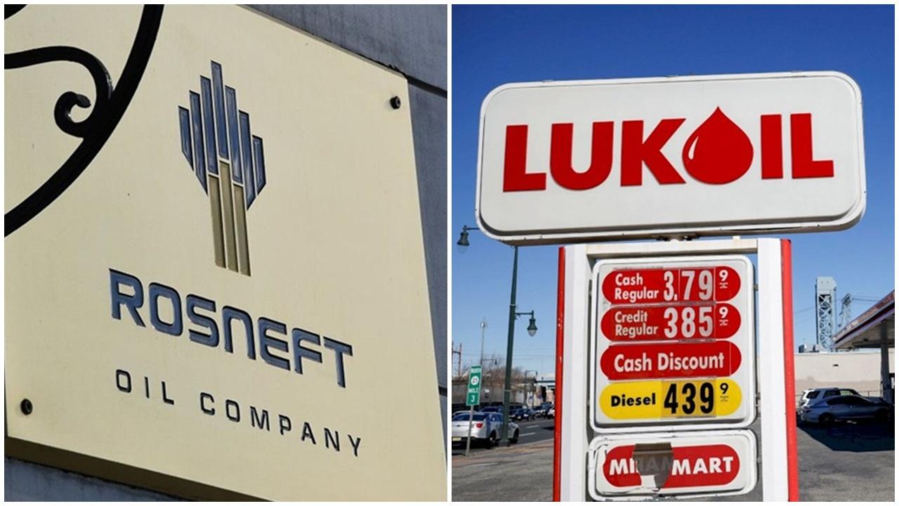 美國制裁俄羅斯兩大石油廠，歐盟禁止進口俄羅斯天然氣。(網上圖片)