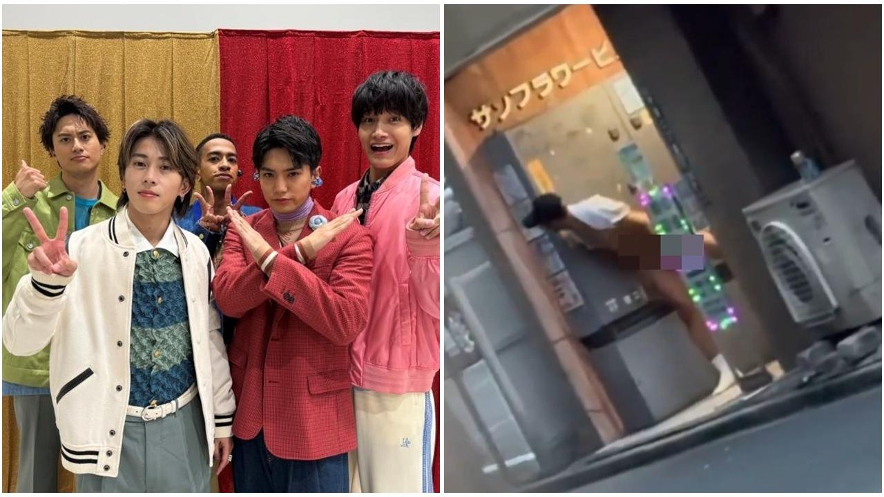日男團Ae! Group成員草間理查敬太，新宿當眾「露鳥」被捕。