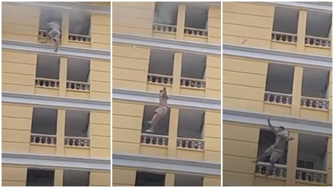 曼谷酒店火警，53歲男帶妻女露台逃生失足墮樓亡。(FB)