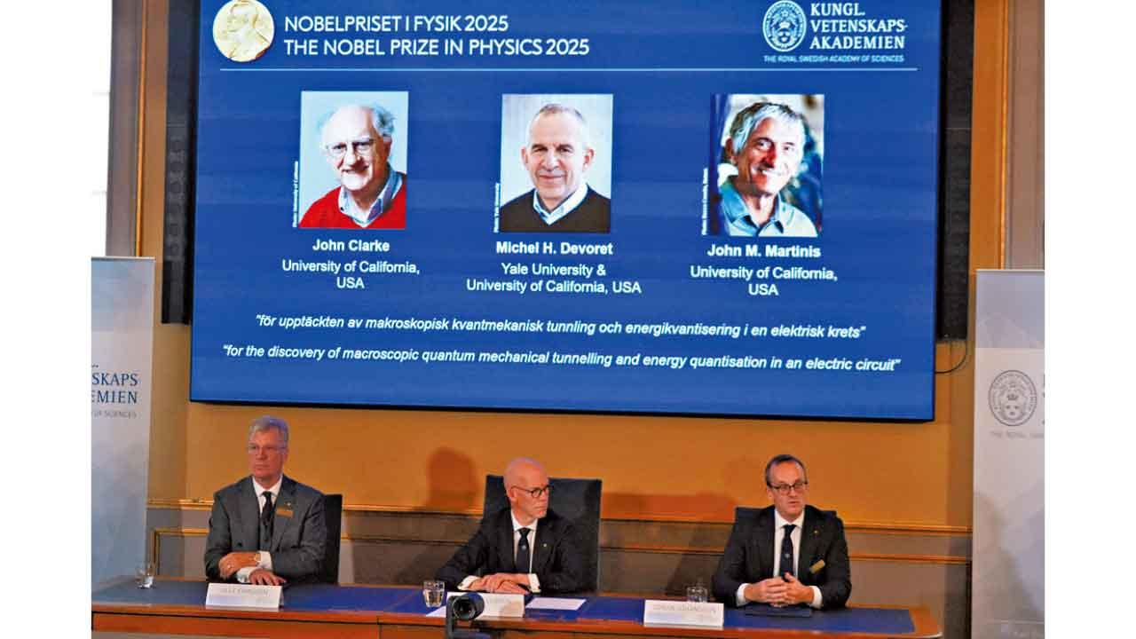 研宏觀量子力學穿隧效應 美3科學家獲物理學諾獎