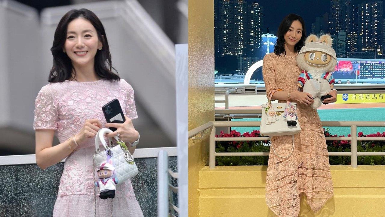 周嘉儀拎LaBuBu公仔入馬場 支持愛駒「天下寵兒」