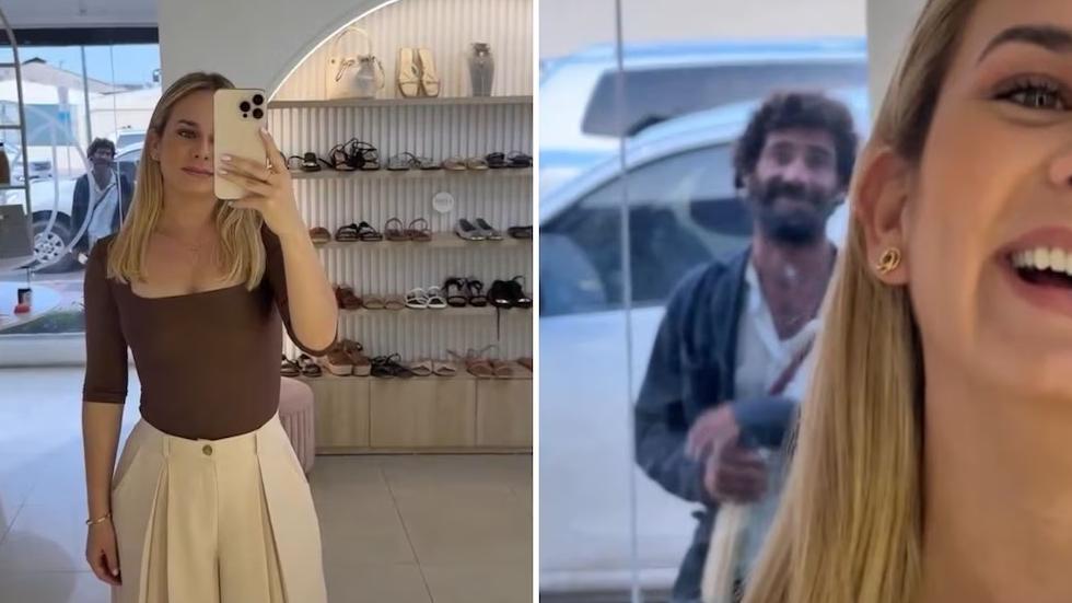 網紅索拉諾當日在服裝店內自拍，意外拍到街上的隆多尼奧，因而幫到家屬尋人。(互聯網)