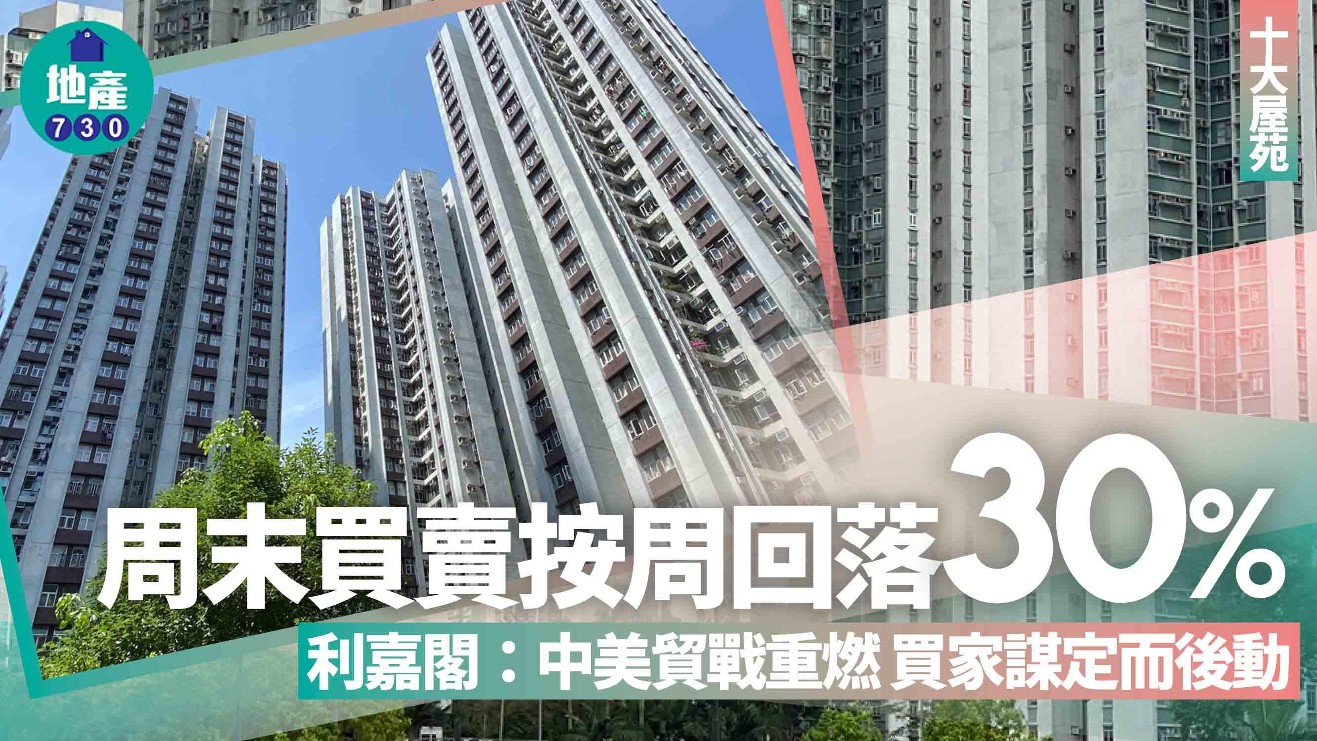 十大屋苑｜周末買賣按周回落30% 利嘉閣：中美貿戰重燃 買家謀定而後動