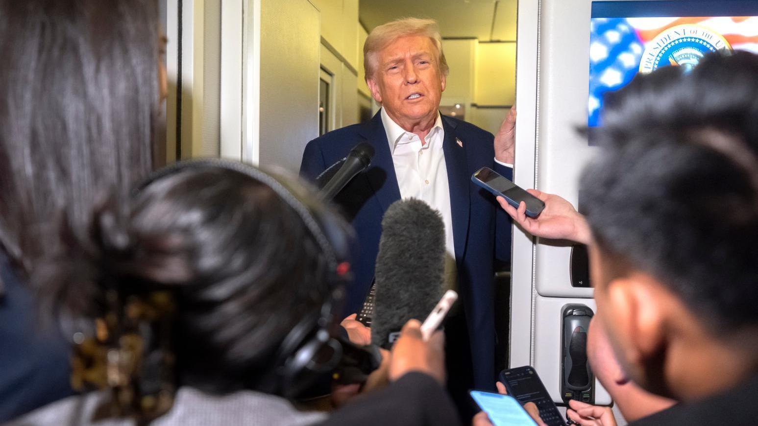 特朗普首度回應人們對其健康狀況的質疑。（圖／《美聯社》）