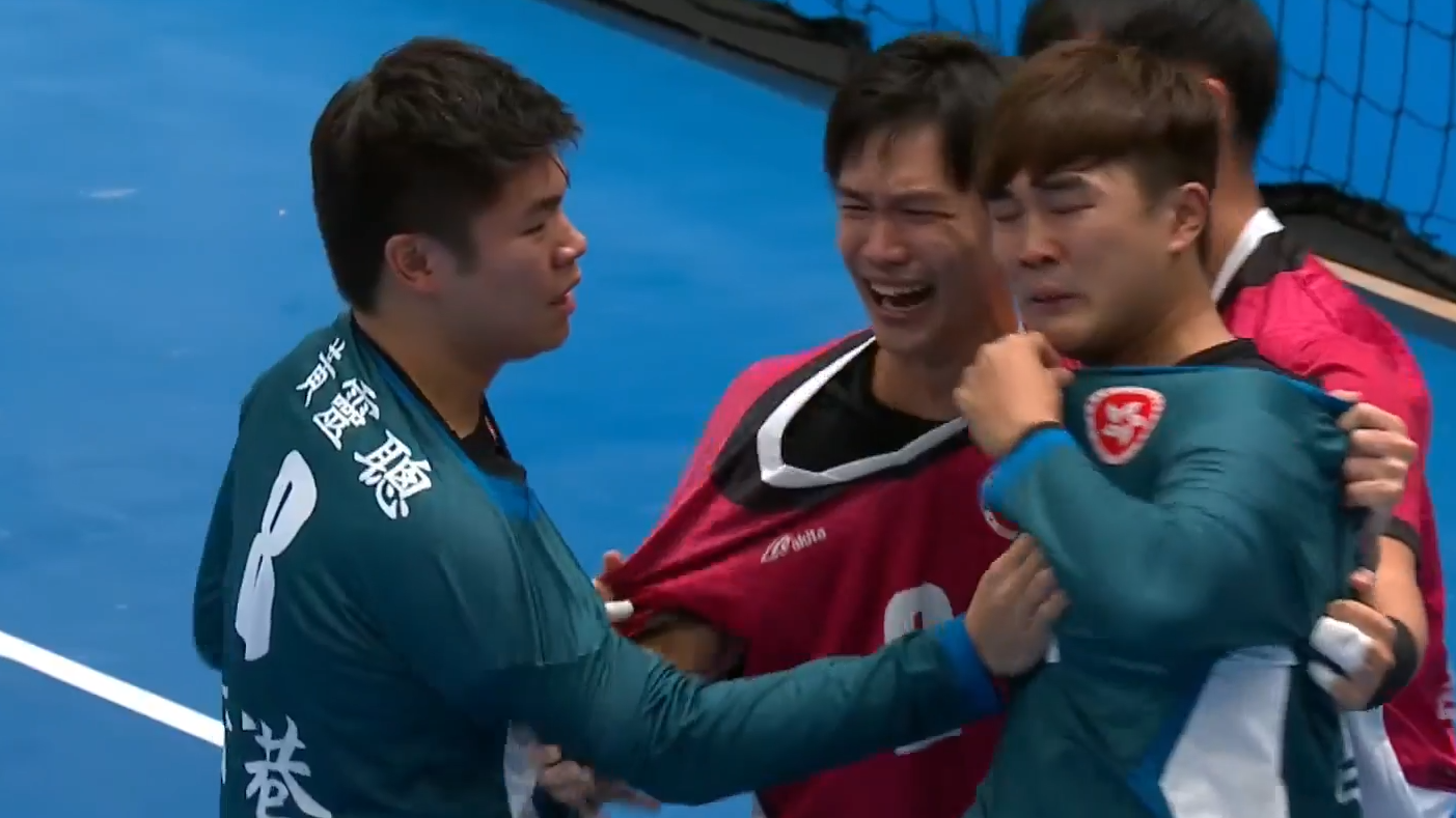 香港手球隊在全運會打入四強。(直播截圖)