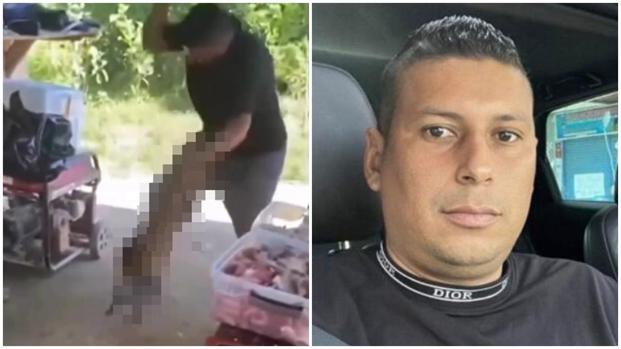 狗狗討吃被當場虐殺震驚全國，殘暴飼主遭懸賞5000萬元肉搜。(X)