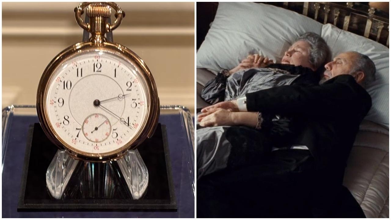 鐵達尼號相擁殉情夫婦18K金懷錶，料天價拍賣成最昂貴遺物。