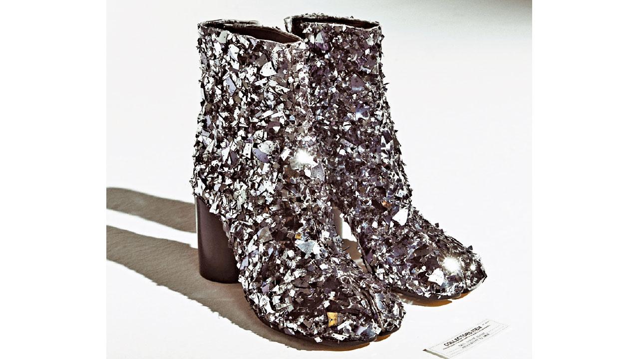 Maison Margiela推Tabi collector收藏系列 破碎鏡面刺繡Tabi boots