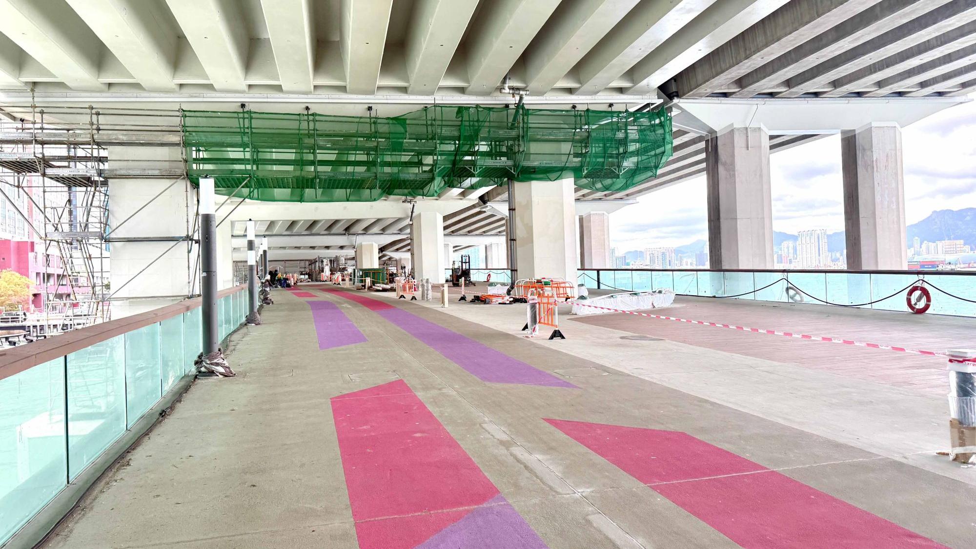 北角東岸板道(東段)料下月底開放。(發展局)