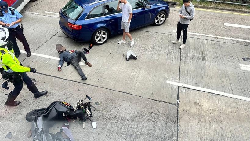 牛頭角發生交通意外。（fb「車cam L（香港群組）」圖片）