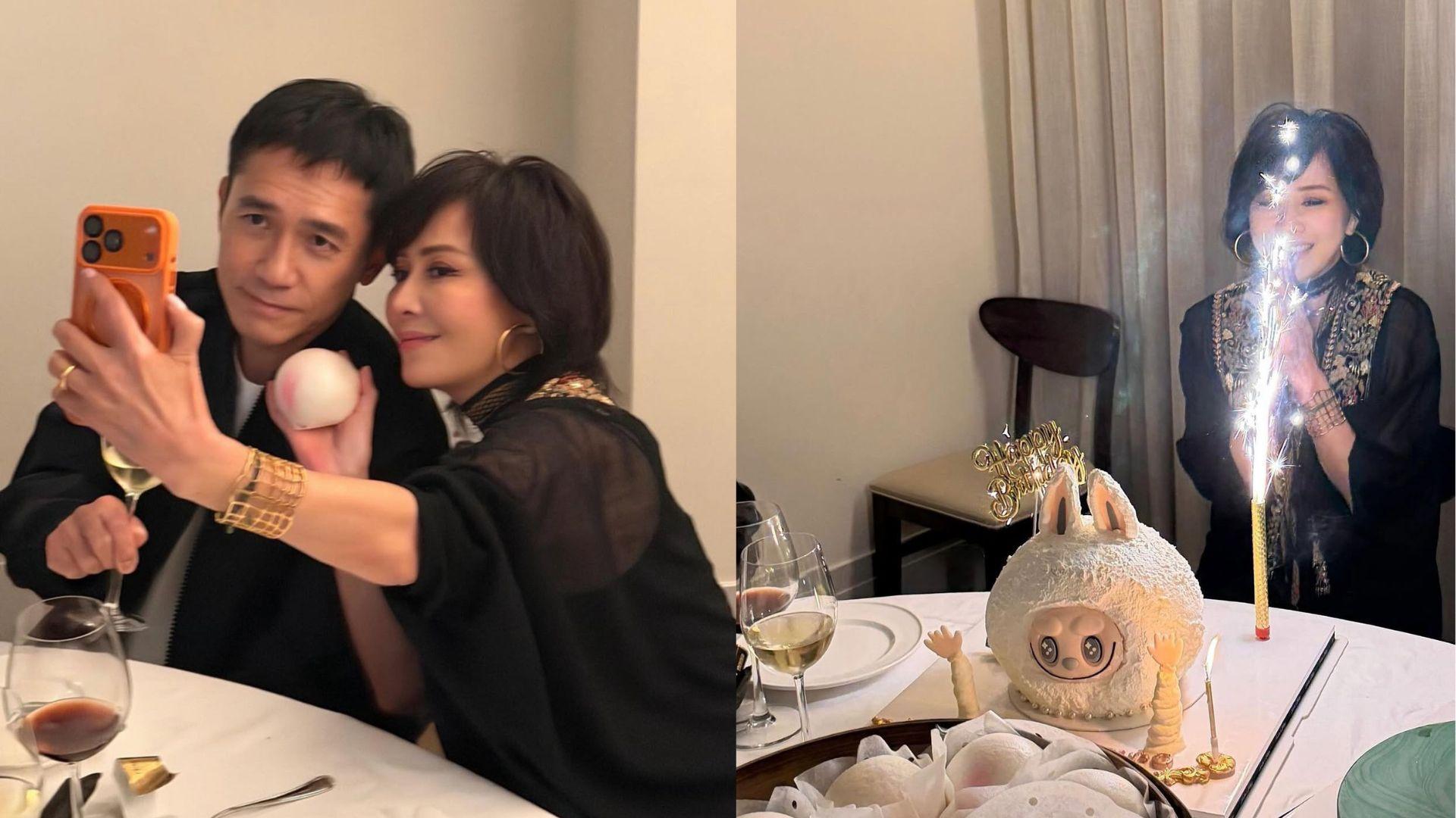 劉嘉玲下月迎來60歲大壽 與梁朝偉提前慶生收Labubu蛋糕