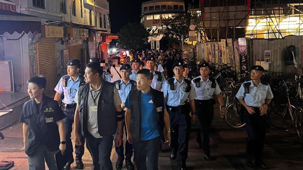 香港警方在8月4日至9月6日及10月11日至10月25日期間，分兩階段進行代號為「雷霆2025」的粵港澳三地大規模聯合反罪惡行動。（政府新聞處圖片）